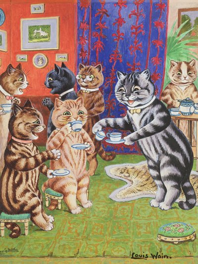 Tea party do gato de Louis Wain